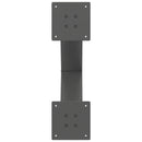 vidaXL 2 db antracitszürke X-alakú acél étkezőasztalláb 60x(72-73) cm