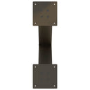 vidaXL 2 db X alakú étkezőasztal láb natúr acélból 60 x (72-73) cm acél