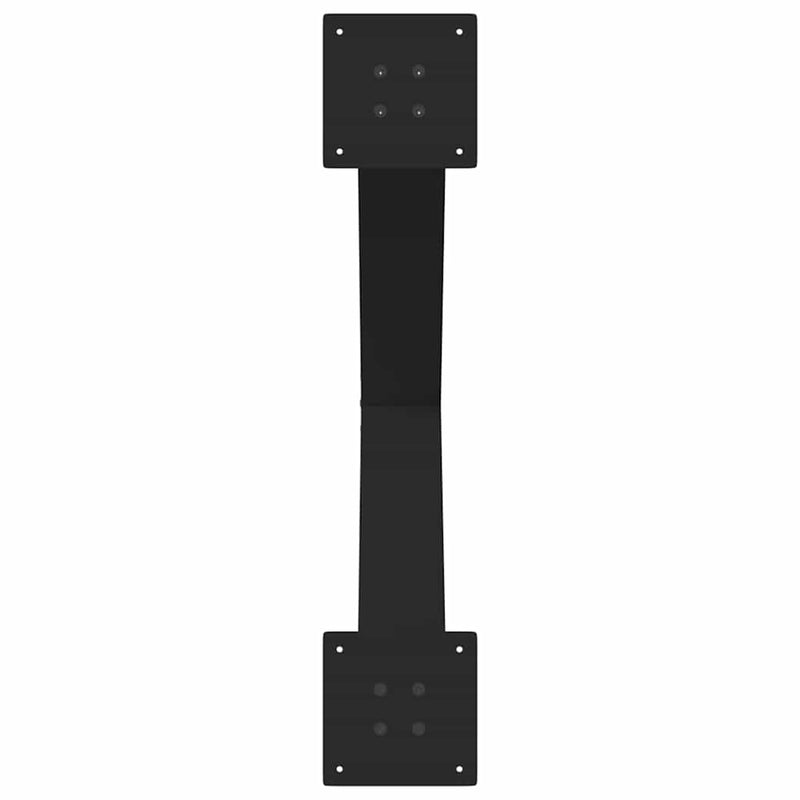 vidaXL 2 db X alakú étkezőasztal láb fekete, 70 x (72-73) cm acél