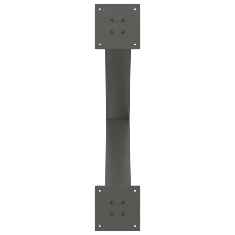 vidaXL 2 db antracitszürke X alakú acél étkezőasztal láb 80x(72-73) cm