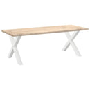 vidaXL 2 db X alakú étkezőasztal láb fehér 90 x (72-73) cm acél étkezőasztal láb