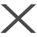 vidaXL 2 db antracitszürke X alakú acél étkezőasztal láb 90 x (72-73) cm