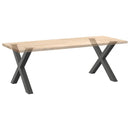 vidaXL 2 db antracitszürke X alakú acél étkezőasztal láb 90 x (72-73) cm