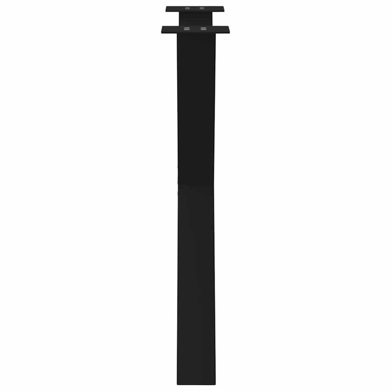 vidaXL 3 db X alakú étkezőasztal láb fekete, 70 x (72-73) cm acél