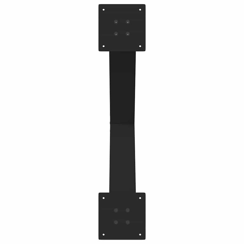 vidaXL 3 db X alakú étkezőasztal láb fekete, 70 x (72-73) cm acél