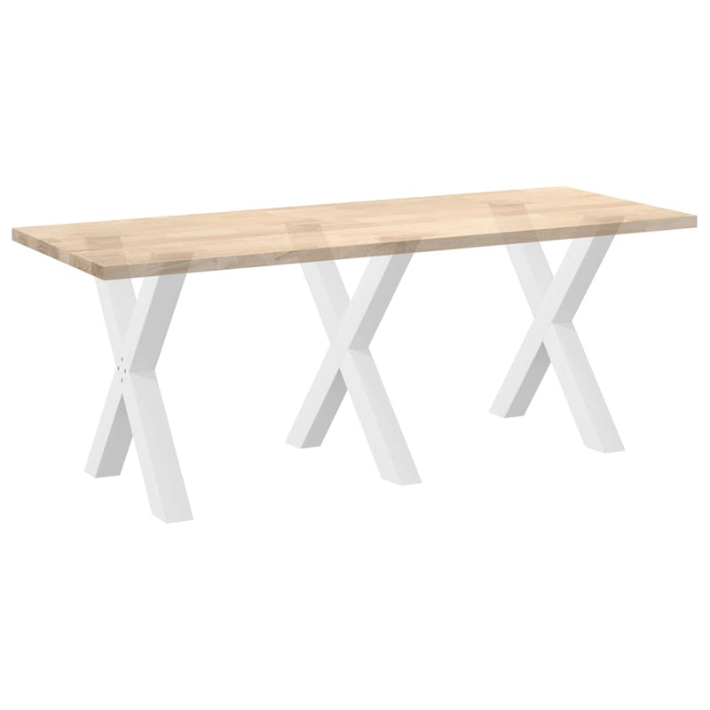 vidaXL 3 db fehér, X alakú étkezőasztal láb 70 x (72-73) cm acél étkezőasztal láb