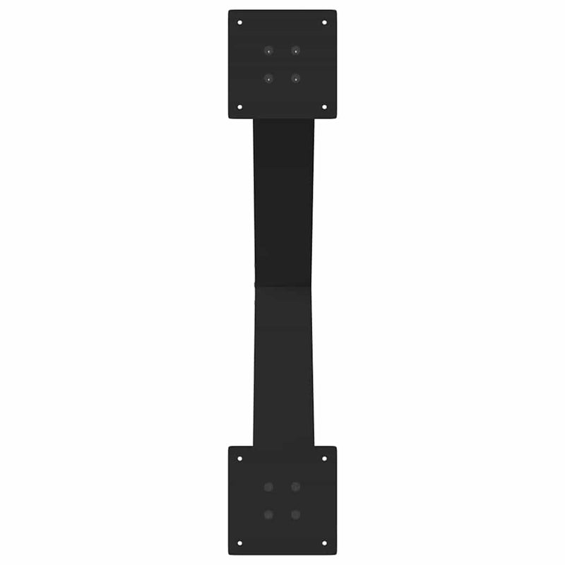 vidaXL 3 db X alakú étkezőasztal láb fekete 80 x (72-73) cm acél étkezőasztal láb