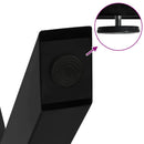 vidaXL 3 db X alakú étkezőasztal láb fekete 80 x (72-73) cm acél étkezőasztal láb