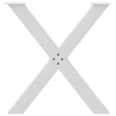 vidaXL 3 db fehér, X alakú étkezőasztal láb 80 x (72-73) cm acél étkezőasztal láb