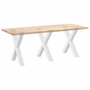 vidaXL 3 db fehér, X alakú étkezőasztal láb 80 x (72-73) cm acél étkezőasztal láb