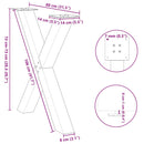 vidaXL 3 db fehér, X alakú étkezőasztal láb 80 x (72-73) cm acél étkezőasztal láb