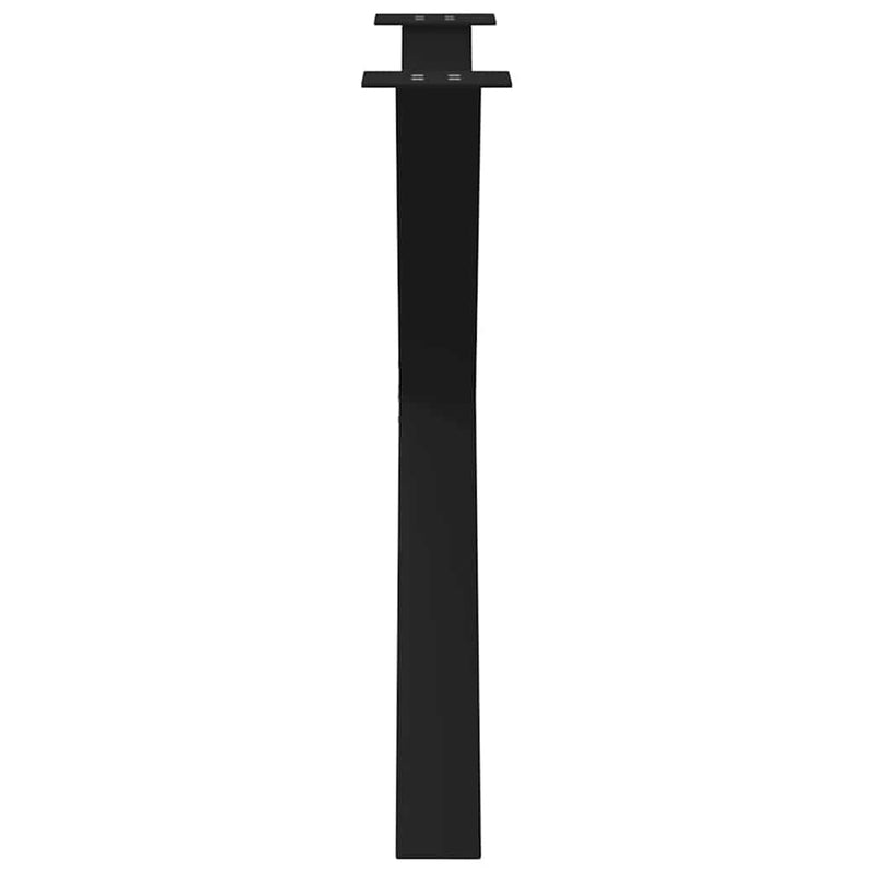 vidaXL 3 db X alakú étkezőasztal láb fekete 90 x (72-73) cm acél étkezőasztal láb