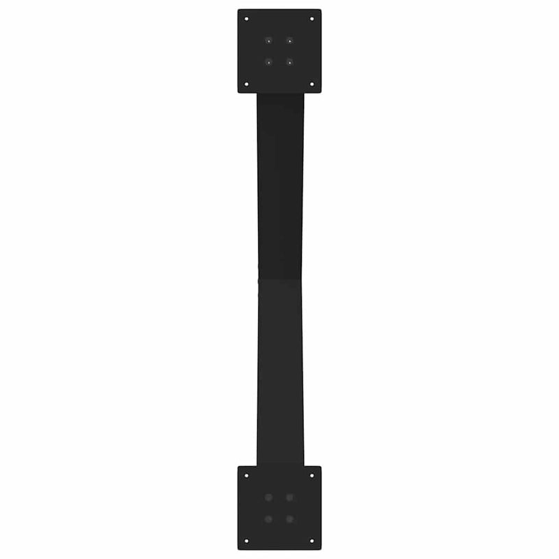 vidaXL 3 db X alakú étkezőasztal láb fekete 90 x (72-73) cm acél étkezőasztal láb