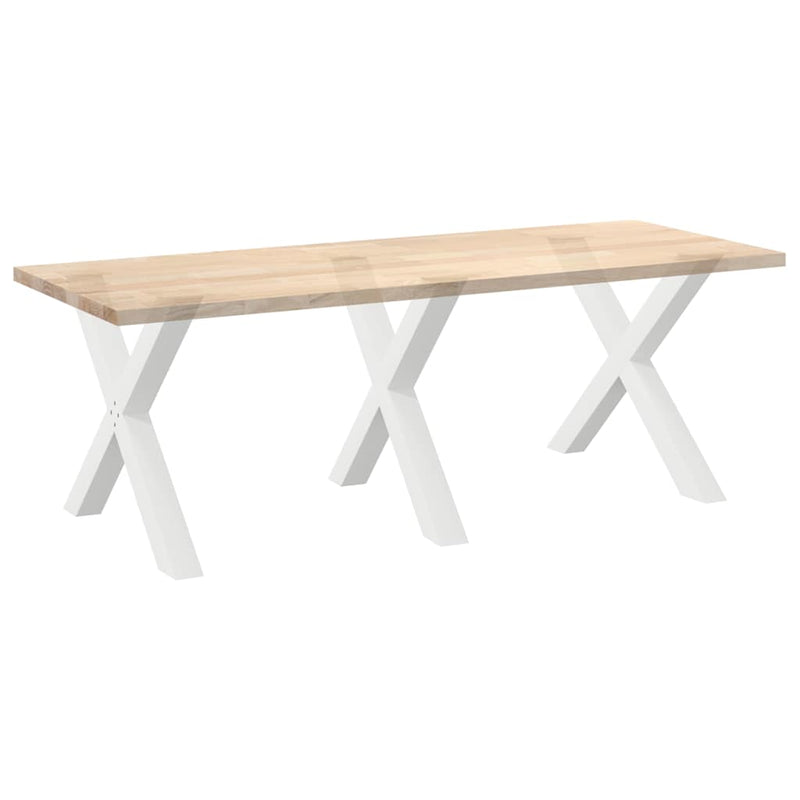 vidaXL 3 db X alakú étkezőasztal láb fehér 90 x (72-73) cm acél étkezőasztal láb