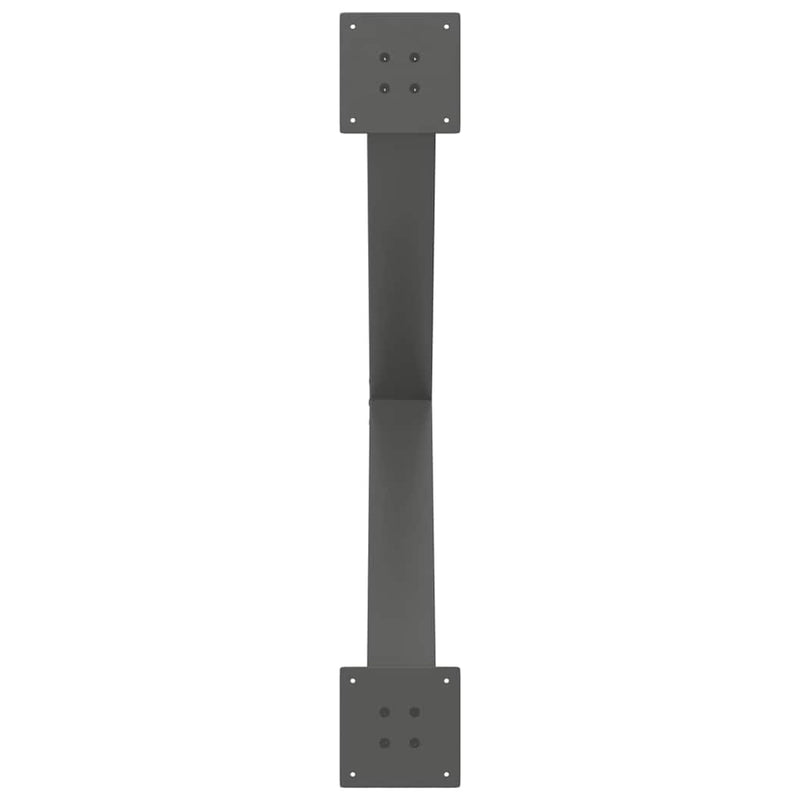 vidaXL 3 db antracitszürke X-alakú acél étkezőasztalláb 90 x (72-73) cm