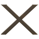 vidaXL 3 db X alakú étkezőasztal láb natúr acél 90 x (72-73) cm acél