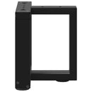 vidaXL 2 db fekete, T-alakú acél dohányzóasztal láb 30x25x(30-31) cm