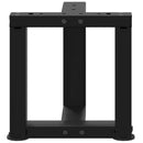 vidaXL 2 db fekete, T-alakú acél dohányzóasztal láb 30x25x(30-31) cm