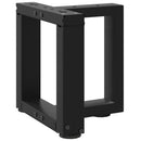 vidaXL 2 db fekete, T-alakú acél dohányzóasztal láb 30x25x(30-31) cm