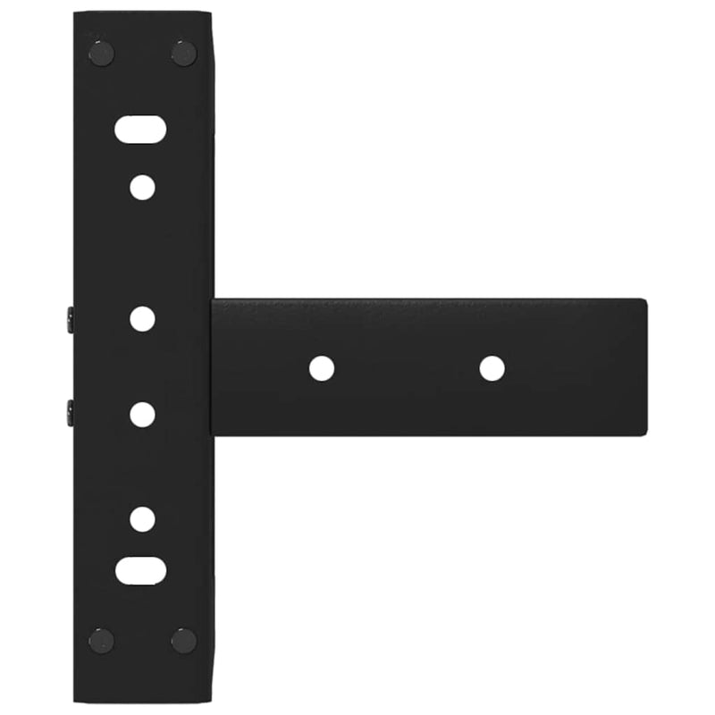 vidaXL 2 db fekete, T-alakú acél dohányzóasztal láb 30x25x(30-31) cm