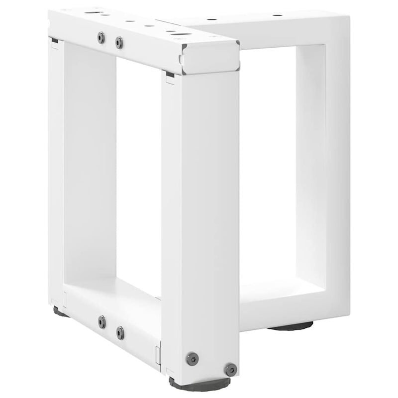 vidaXL 2 db fehér, T-alakú acél dohányzóasztal láb 30x25x(30-31) cm