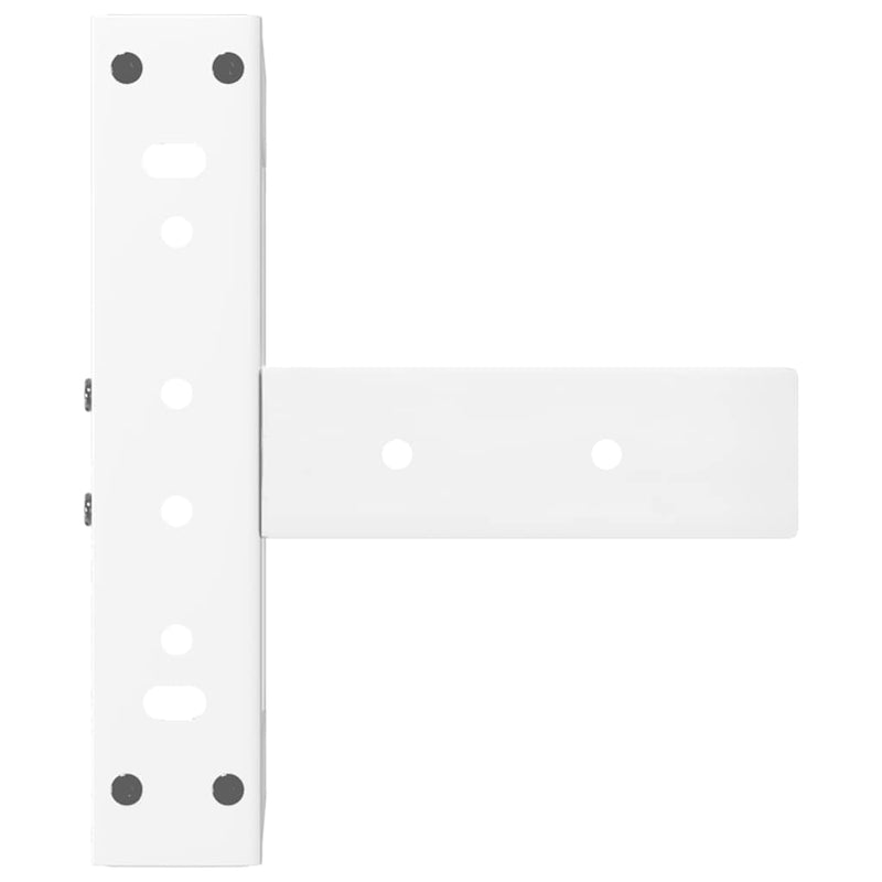 vidaXL 2 db fehér, T-alakú acél dohányzóasztal láb 30x25x(30-31) cm