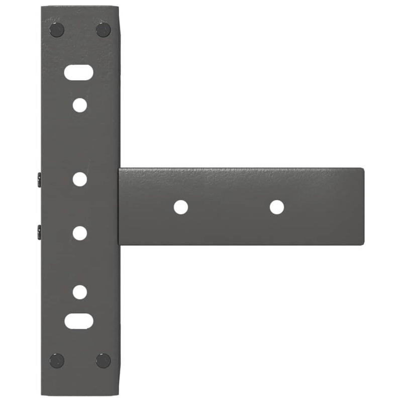 vidaXL 2 db antracitszürke, T-alakú acél dohányzóasztal láb 30x25x(30-31) cm