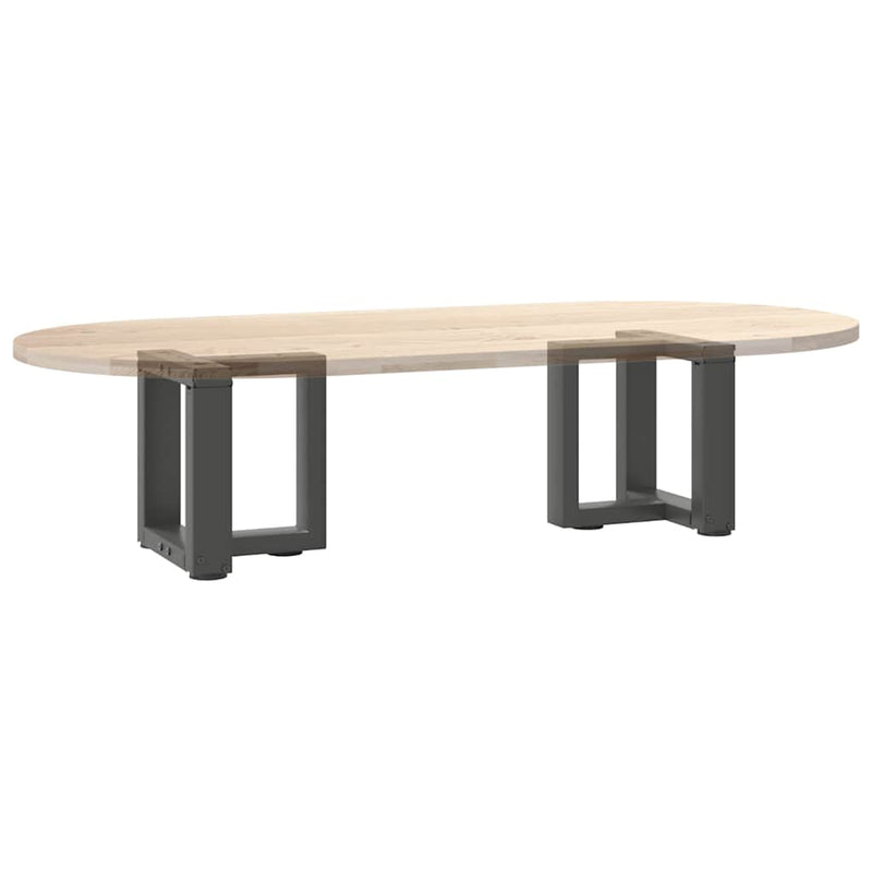 vidaXL 2 db antracitszürke, T-alakú acél dohányzóasztal láb 30x25x(30-31) cm