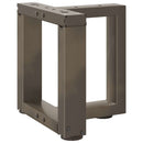 vidaXL 2 db fekete, T-alakú acél dohányzóasztal láb 30x25x(30-31) cm