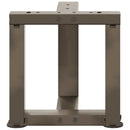 vidaXL 2 db fekete, T-alakú acél dohányzóasztal láb 30x25x(30-31) cm