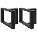 vidaXL 2 db fekete, T-alakú acél dohányzóasztal láb 40x25x(30-31) cm