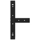 vidaXL 2 db fekete, T-alakú acél dohányzóasztal láb 40x25x(30-31) cm