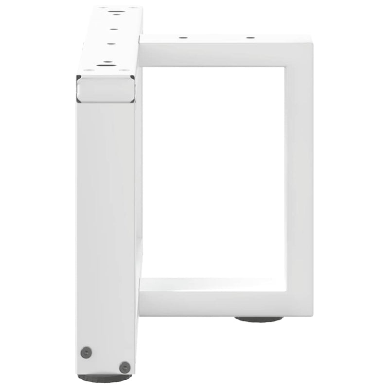 vidaXL 2 db T-alakú dohányzóasztal láb fehér 40x25x(30-31) cm acél dohányzóasztal láb