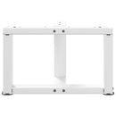 vidaXL 2 db T-alakú dohányzóasztal láb fehér 40x25x(30-31) cm acél dohányzóasztal láb