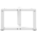 vidaXL 2 db T-alakú dohányzóasztal láb fehér 40x25x(30-31) cm acél dohányzóasztal láb