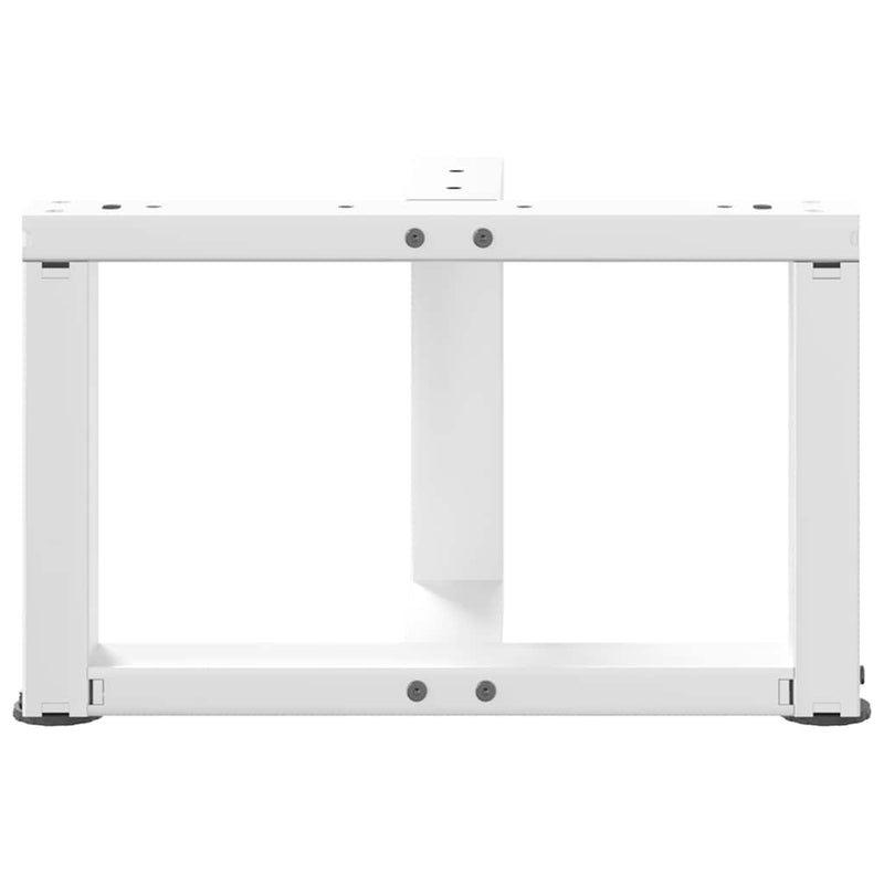 vidaXL 2 db T-alakú dohányzóasztal láb fehér 40x25x(30-31) cm acél dohányzóasztal láb