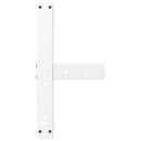 vidaXL 2 db T-alakú dohányzóasztal láb fehér 40x25x(30-31) cm acél dohányzóasztal láb