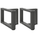 vidaXL 2 db antracitszürke, T-alakú acél dohányzóasztal láb 40x25x(30-31) cm