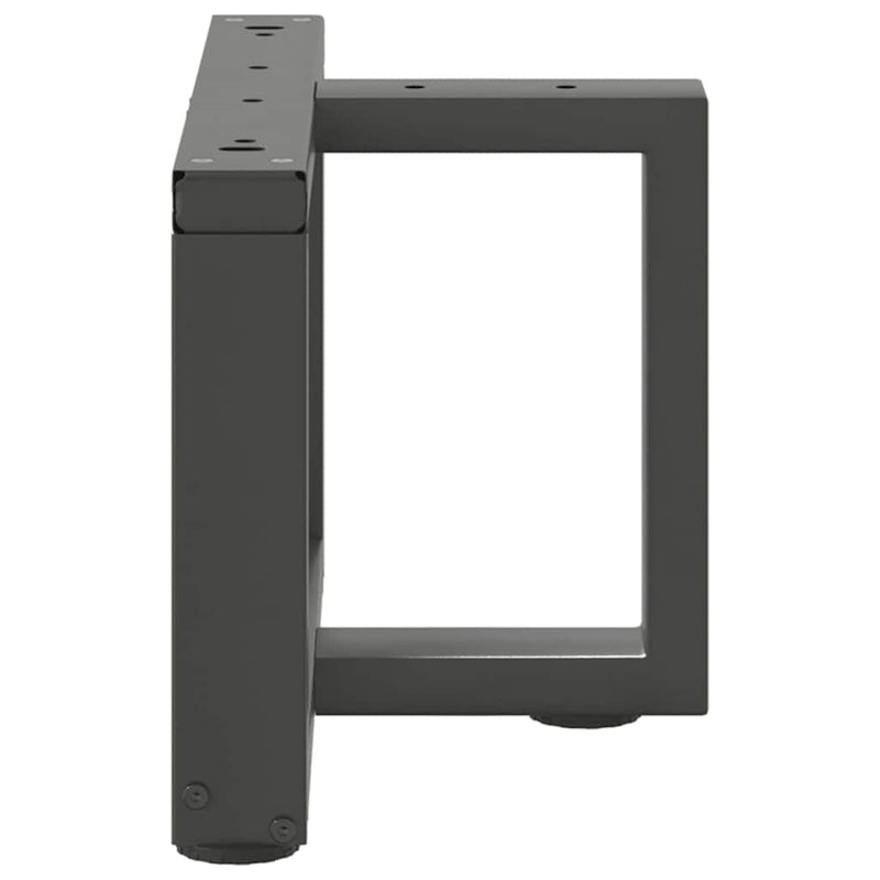 vidaXL 2 db antracitszürke, T-alakú acél dohányzóasztal láb 40x25x(30-31) cm