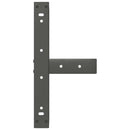 vidaXL 2 db antracitszürke, T-alakú acél dohányzóasztal láb 40x25x(30-31) cm