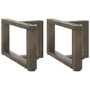 vidaXL 2 db fekete, T-alakú acél dohányzóasztal láb 40x25x(30-31) cm