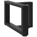 vidaXL 2 db fekete, T-alakú acél dohányzóasztal láb 50x25x(30-31) cm