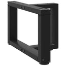 vidaXL 2 db fekete, T-alakú acél dohányzóasztal láb 50x25x(30-31) cm