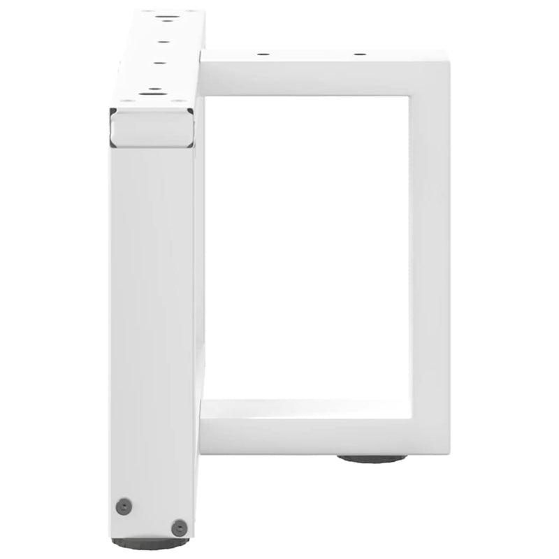 vidaXL 2 db fehér, T-alakú dohányzóasztal láb 50x25x(30-31) cm acél dohányzóasztal láb