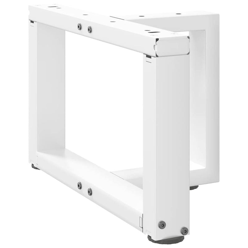 vidaXL 2 db fehér, T-alakú dohányzóasztal láb 50x25x(30-31) cm acél dohányzóasztal láb