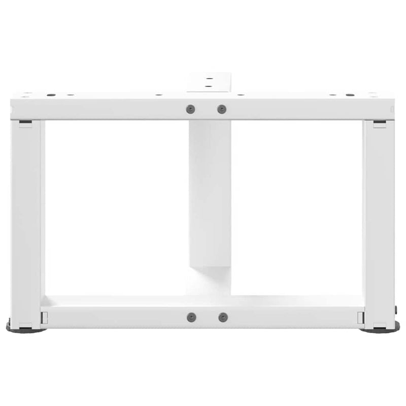 vidaXL 2 db fehér, T-alakú dohányzóasztal láb 50x25x(30-31) cm acél dohányzóasztal láb