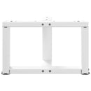 vidaXL 2 db fehér, T-alakú dohányzóasztal láb 50x25x(30-31) cm acél dohányzóasztal láb