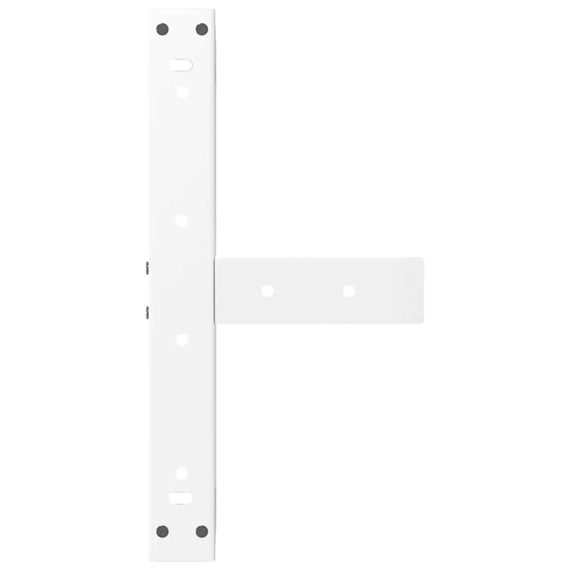 vidaXL 2 db fehér, T-alakú dohányzóasztal láb 50x25x(30-31) cm acél dohányzóasztal láb
