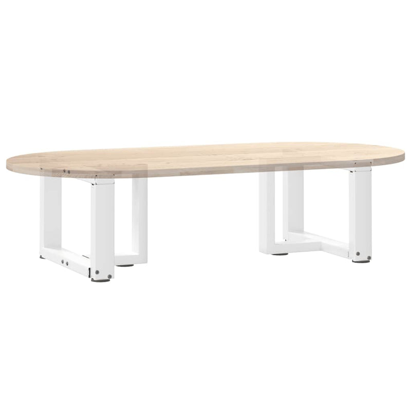 vidaXL 2 db fehér, T-alakú dohányzóasztal láb 50x25x(30-31) cm acél dohányzóasztal láb