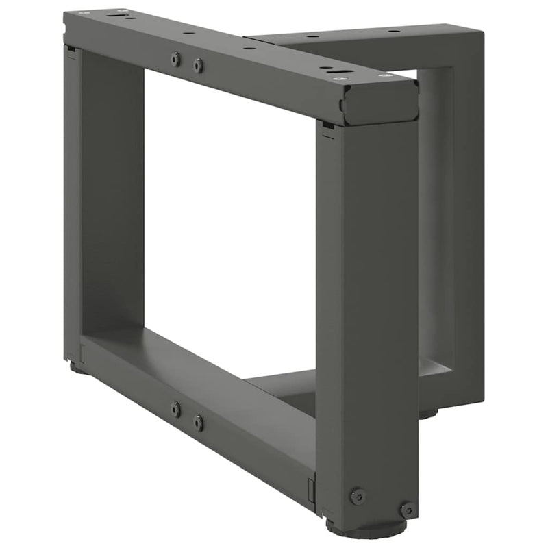 vidaXL 2 db antracitszürke, T-alakú acél dohányzóasztal láb 50x25x(30-31) cm